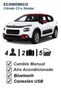 Citroën C3 o Coche Económico Similar