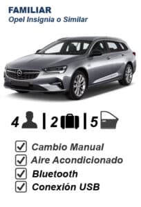 Opel Insignia o Coche Familiar Similar
