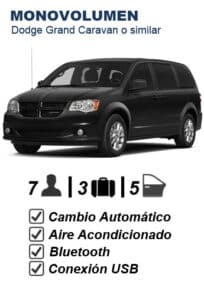 Alquiler Monovolumen 7 pasajeros