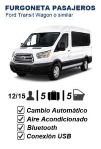 Alquiler furgoneta Pasajeros 12-15 Plazas