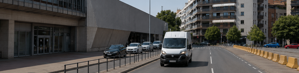Oficina de alquiler de furgonetas en Girona ubicada en la Plaza de España