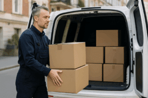 Furgoneta grande para mudanzas y transportes