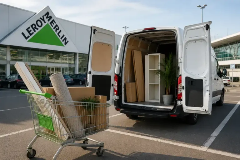 Transportar compras grandes con una furgoneta alquilada en Leroy Merlin Albacete