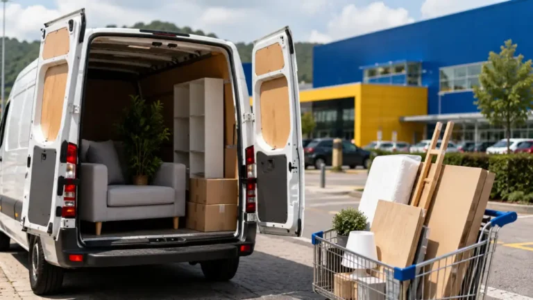 Transportar compras grandes desde Garbera e IKEA Donostia con una furgoneta alquilada